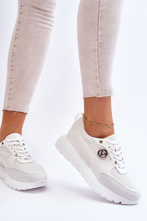 Жіночі білі кросівки на платформі Chana