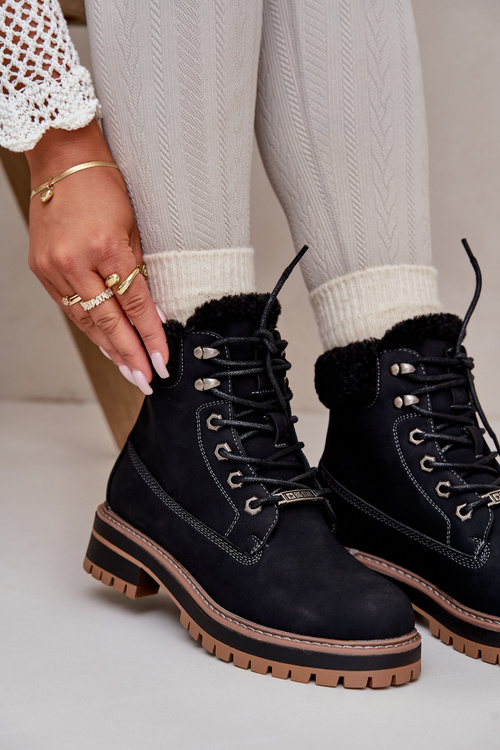Теплі жіночі черевики Big Star OO274A287 Чорні