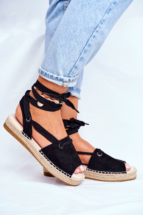 Жіночі еспадрільї на платформі, чорні Monacoz