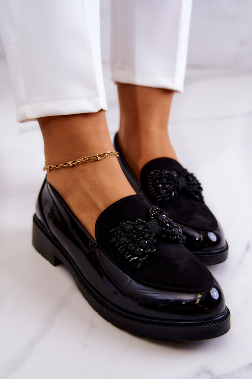 Елегантні Лакові Мокасини Чорні S.Barski HY51-318 Belize