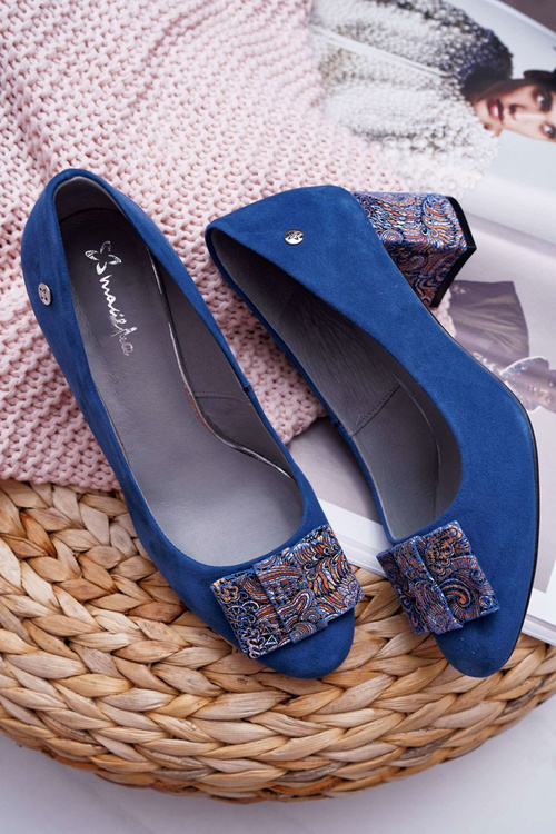 Жіночі туфлі Maciejka Suede Blue 3356A-17/00-1