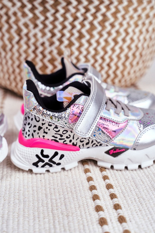 Дитяче спортивне взуття на липучці Silver Be Happy