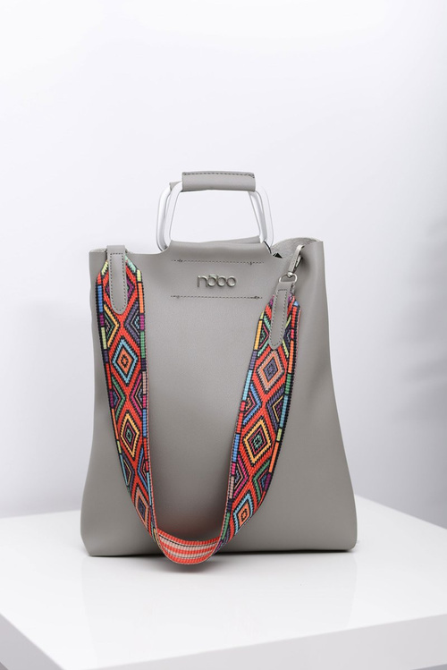 Жіноча велика сіра сумка Nobo з міні-сумочкою