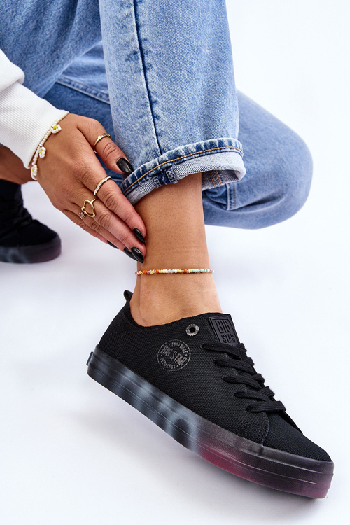 Жіночі кросівки на барвистій платформі Big Star LL274239 Чорні