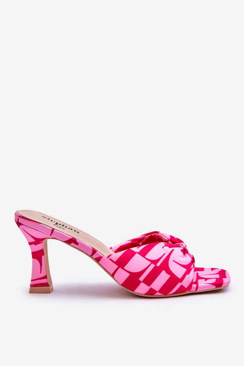 Модні високі підбори в принті Pink Floria