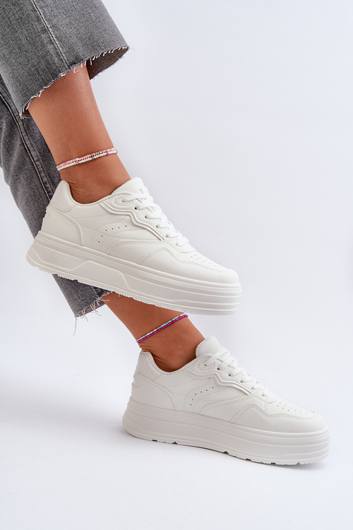 Жіночі кросівки на платформі білі Axivana