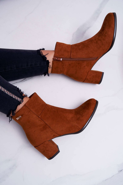 Чоботи жіночі на підборах Sergio Leone Camel BT522