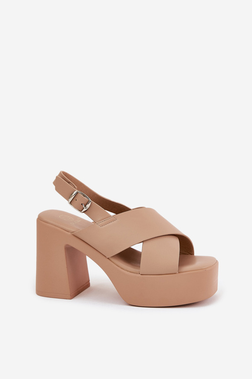 Жіночі Сандалі На Каблуку І Платформі З Еко Шкіри Хакі Annavin