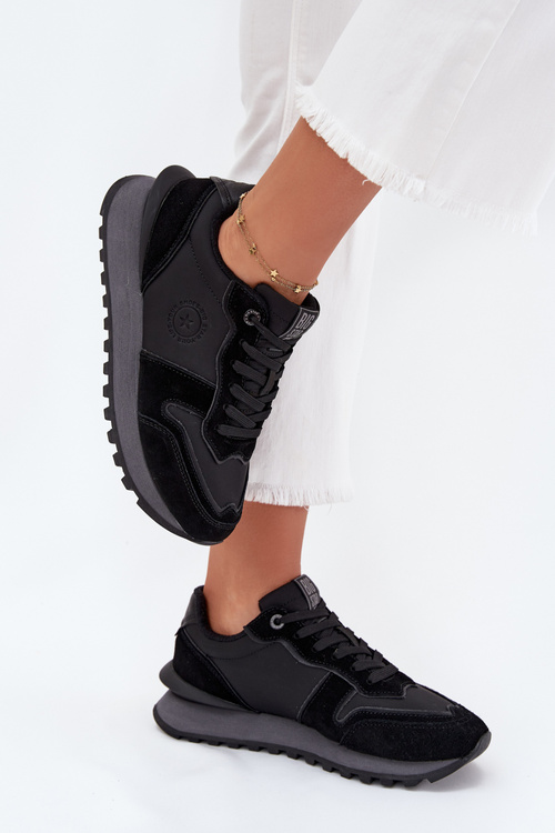 Шкіряні Жіночі Кросівки Big Star OO274529 HI-POLY SYSTEM Чорні