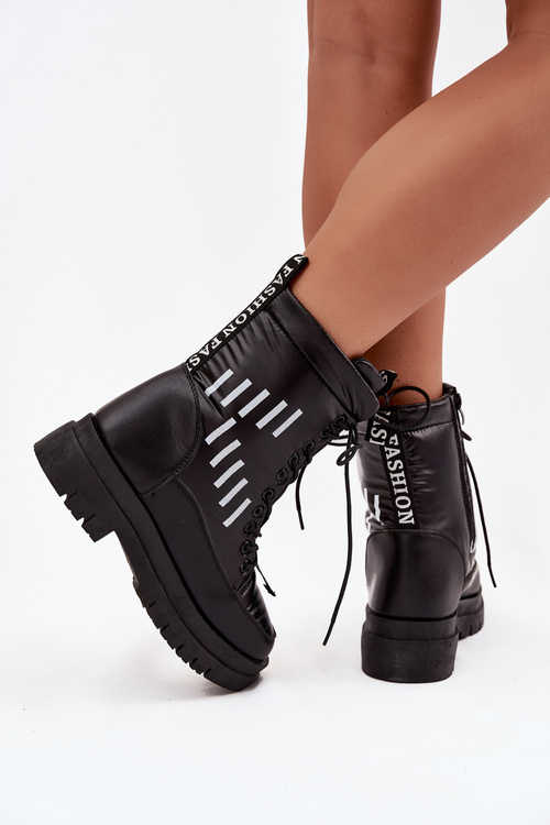 Жіночі снігові чоботи на шнурівці Vinceza 23-34586 Чорний