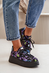 Шкіряне спортивне взуття на платформі фіолетове Maciejka 06191-05