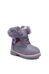 Дитячі чоботи для хлопчика на флісовій підкладці Trappers Grey Cobi