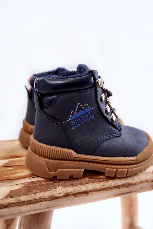 Дитячі теплі черевики Trappers Navy Blue Walter