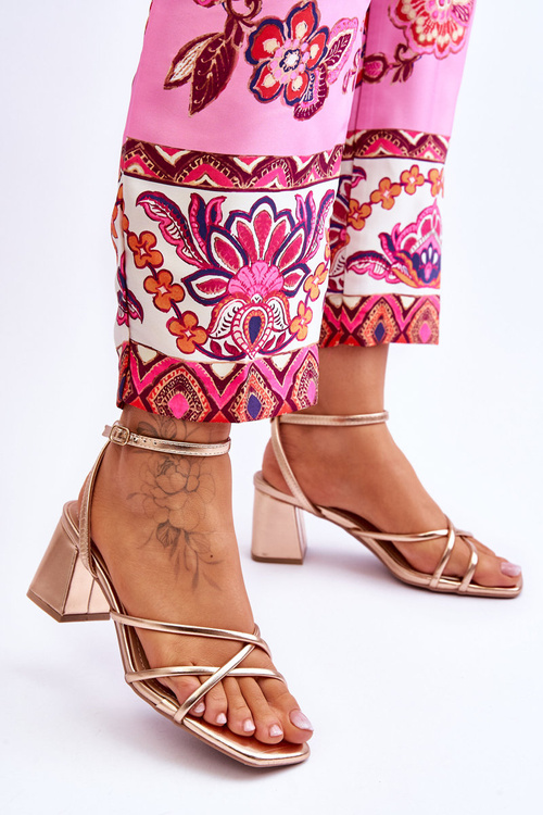 Модні босоніжки на високих підборах Rose Gold Felisa