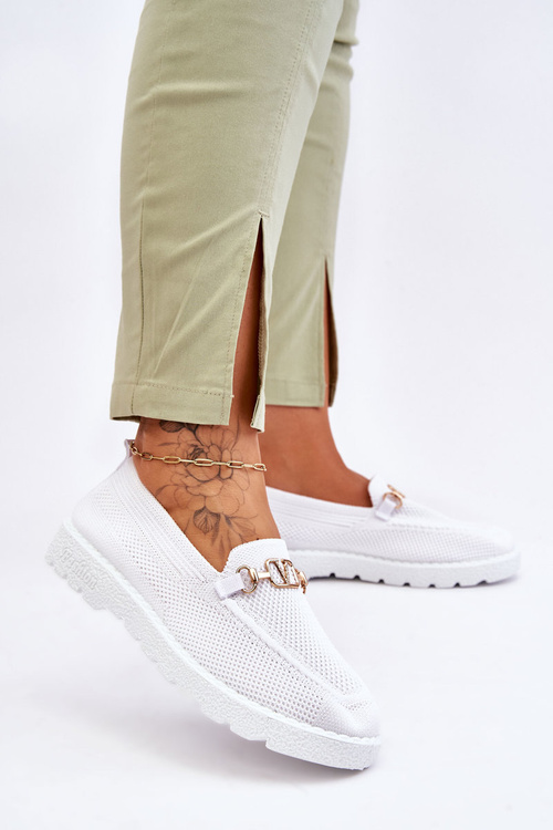 Жіночі сліпони з прикрасами Білі Alena