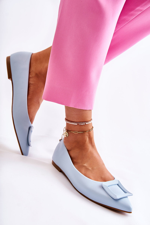 Шкіряні балетки з орнаментом шпіц Blue Simone 