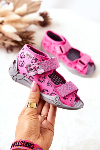 Босоніжки Befado Velcro Cats 242P103 Рожеві