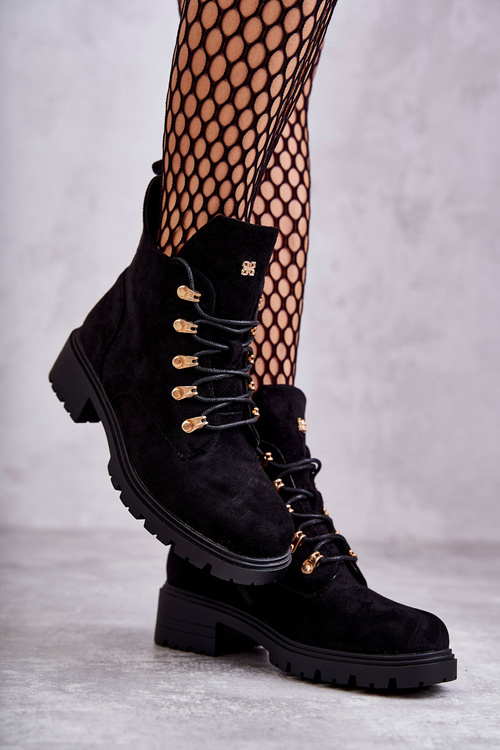 Класичні жіночі замшеві чоботи Telma чорного кольору