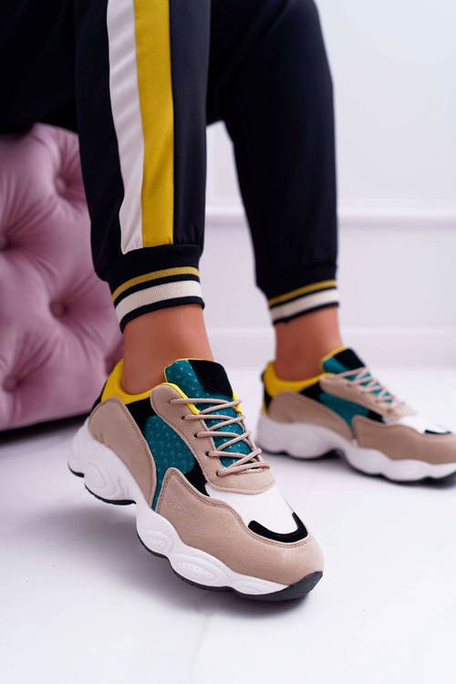 Спортивні жіночі замшеві туфлі зелено-жовті льодяники