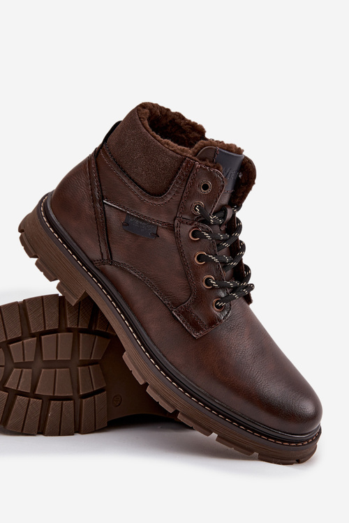 Чоловічі утеплені черевики Wrangler 20253034.IKU Темно-коричневі