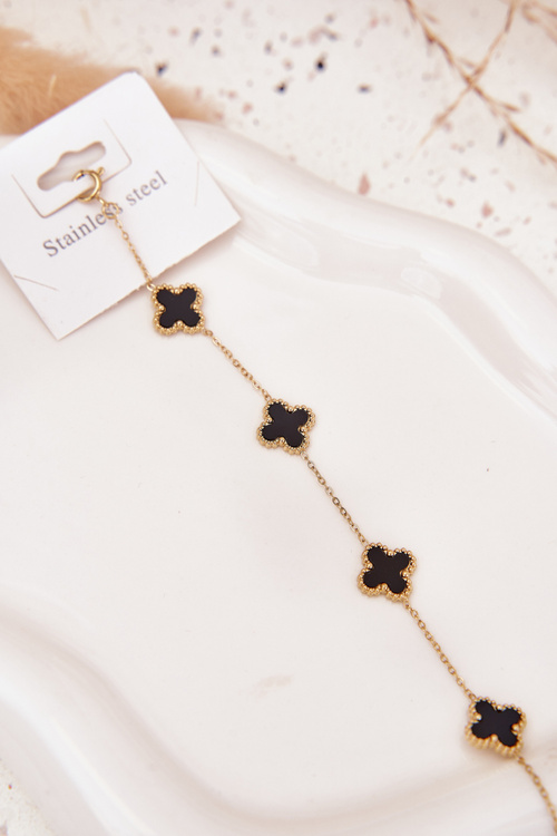 Браслет з підвісками із нержавіючої сталі золото-чорний