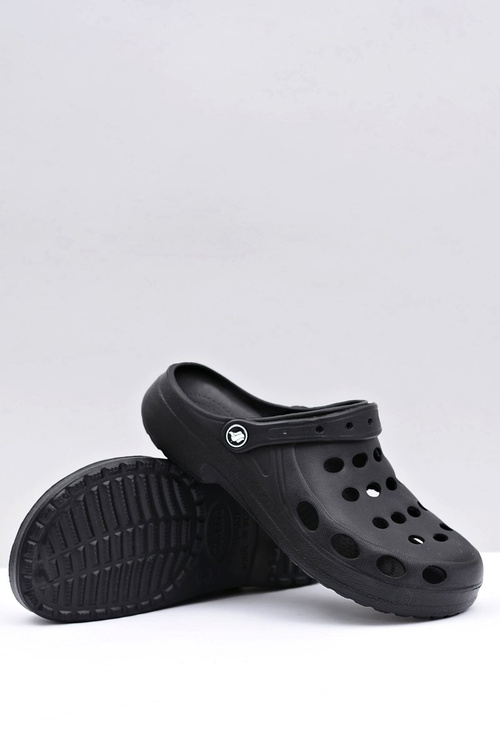 Чоловічі сандалі шльопанці чорні в клітку