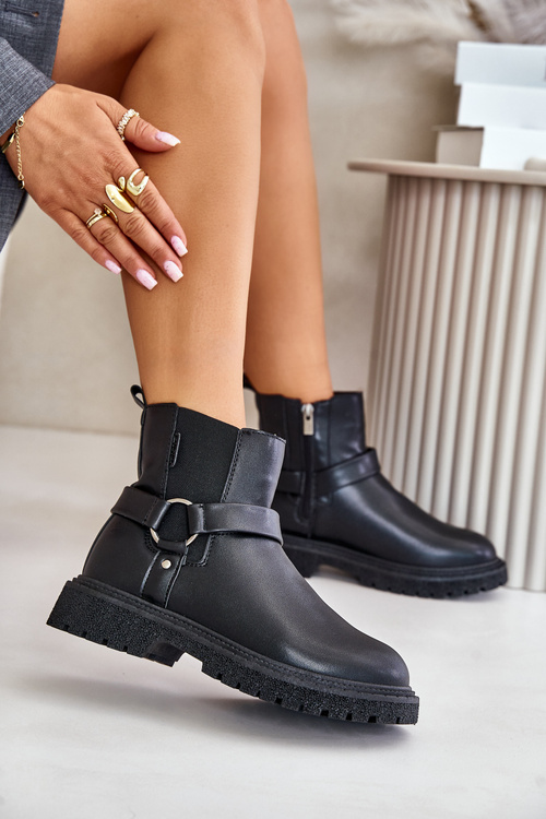 Ботильйони утеплені на блискавці Big Star OO274A128 Чорні