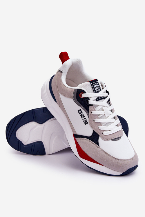 Чоловіче спортивне взуття Memory Foam Big Star LL174235 біло-сірий