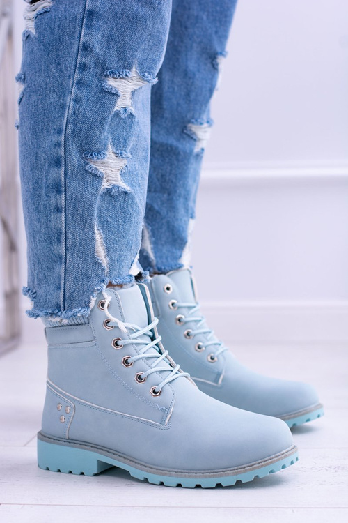 Жіночі дерев'яні блакитні оксфордські утеплені трепери