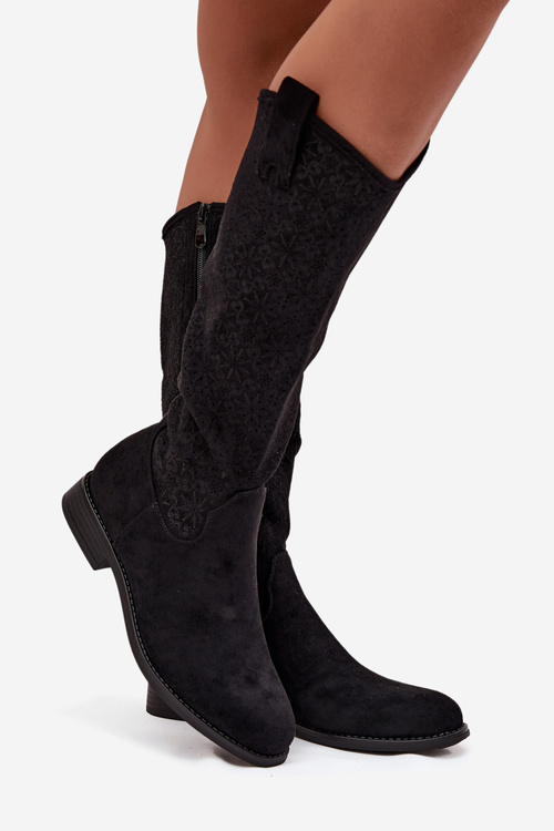Жіночі Черевики Мереживо На Плоскому Каблуці S Bar ski HY52 534 Чорні