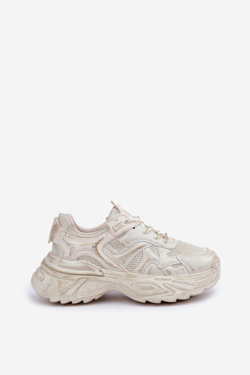 Кросівки Жіночі З Зношенням На Платформі Бежеві Seladwen