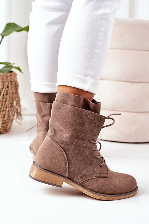 Чоботи з подвійним верхом Світло-коричневі Violetta