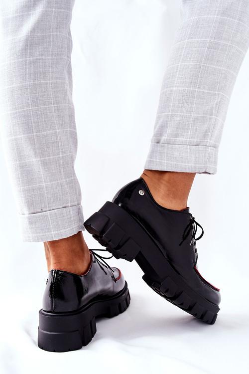 Жіночі шкіряні броги Maciejka Black 5074A-01