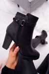 Жіночі чоботи на шпильці з підігрівом Black Devin