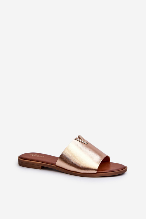 Жіночі босоніжки на плоскій підошві з екошкіри Golden Maliha