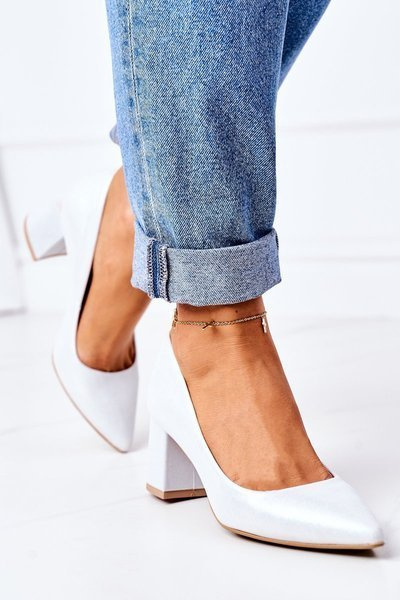 Атласні туфлі Lewski Shoes 2801 Silver