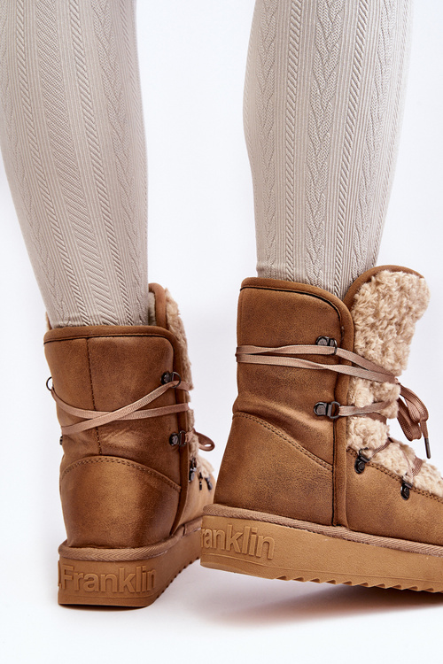 Водонепроникні веганські зимові черевики на платформі D.Franklin DFSH370004 Коричневий