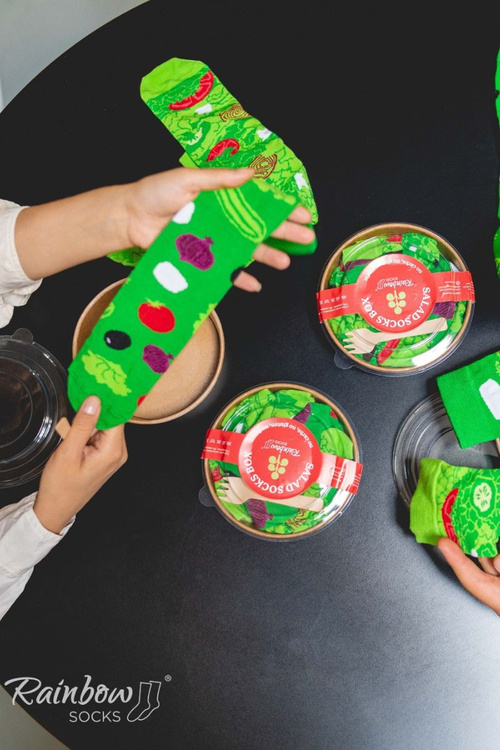 Салат Шкарпетки Веселка В Коробці 2 Пари