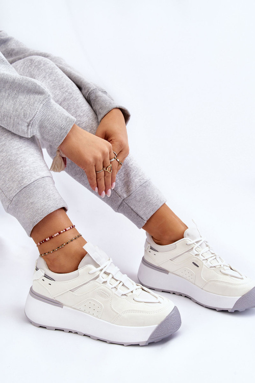 Жіноче спортивне взуття на платформі білі Dakari