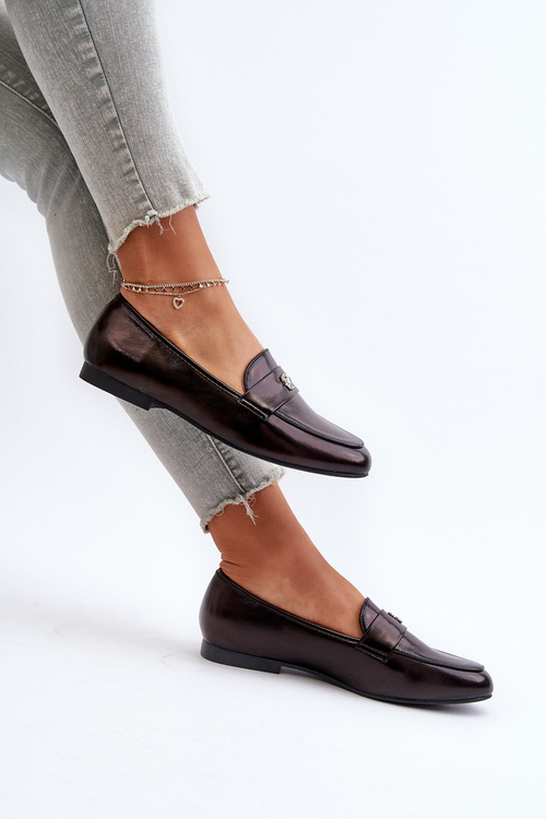 Жіночі лофери на плоскій підошві бежеві Sylvaine