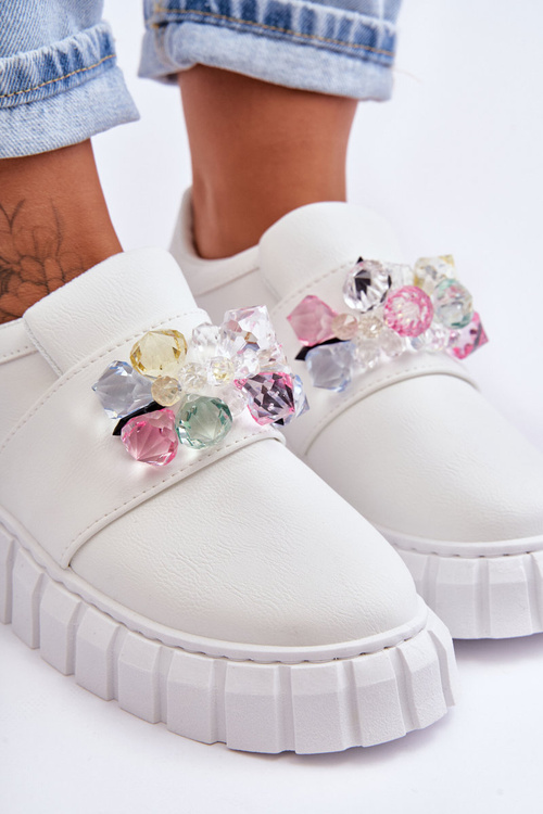 Стильні сліпони напівчеревики з декором White Desire