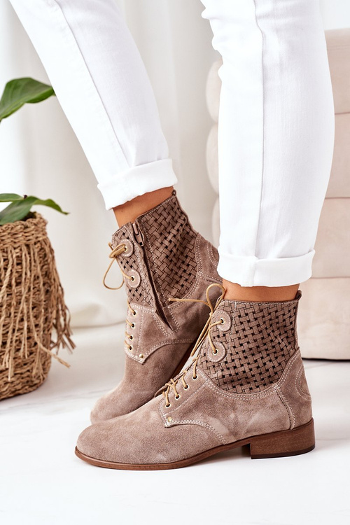Ажурні замшеві чоботи Cappuccino Josie