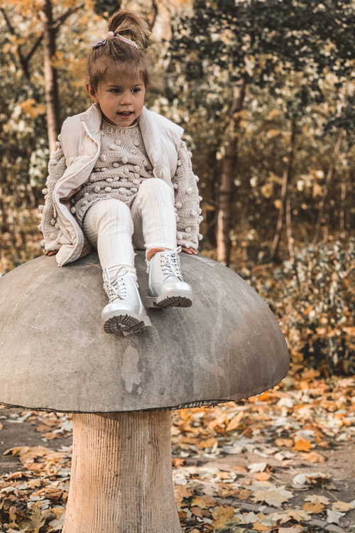 Дитячі утеплені сріблясті черевики Dexter