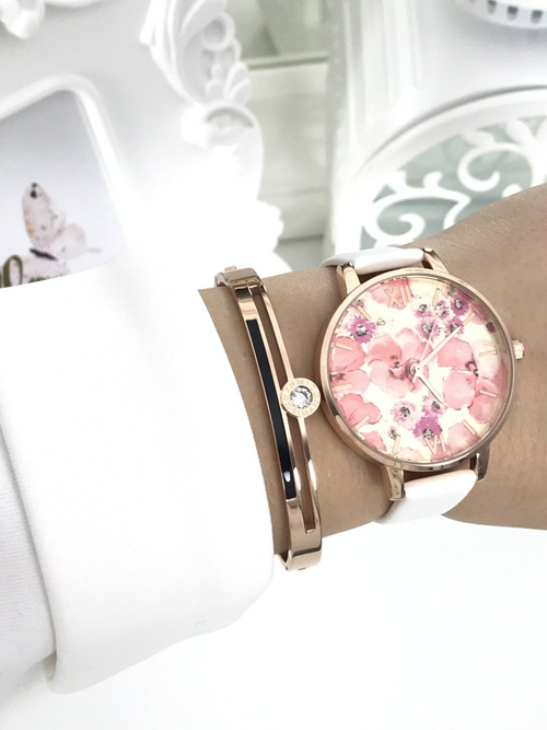 Жіночий годинник Ernest Puppis білий 38 мм