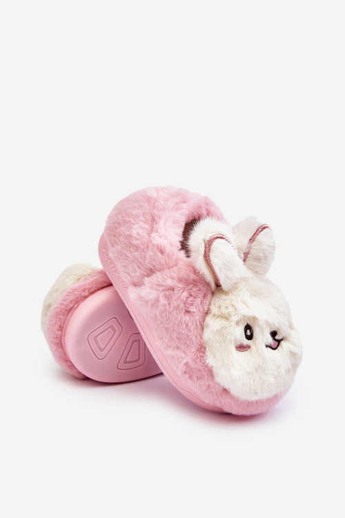 Дитячі хутряні тапочки з зайчиком Рожева Аполанія
