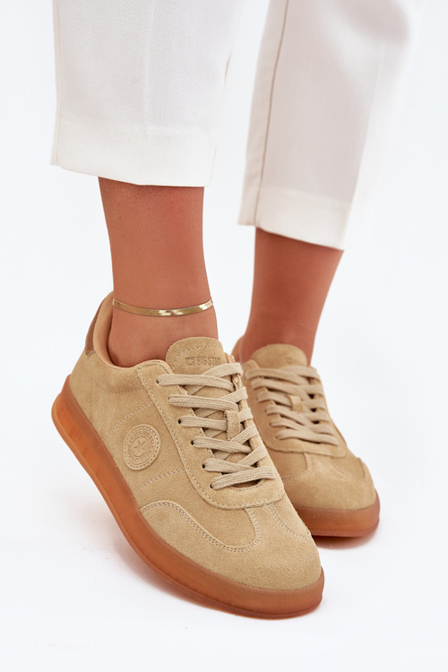 Жіночі Замшеві Кросівки Big Star RR274849 HI-POLY SYSTEM Бежеві