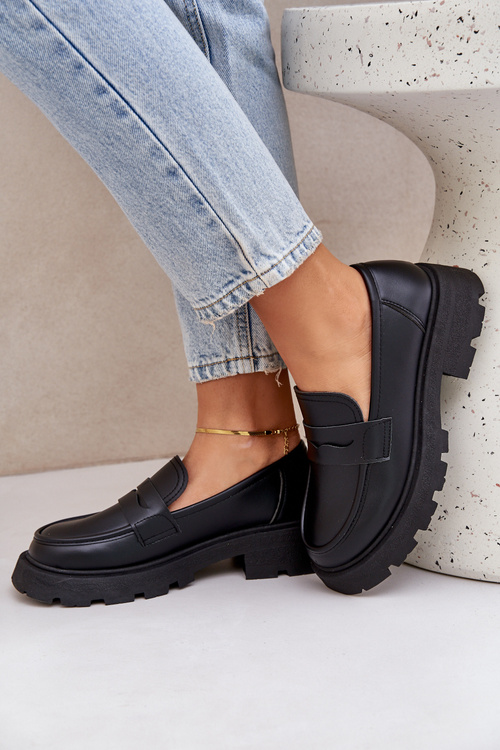 Жіночі Мокасини З Еко Шкіри Чорні Sendall