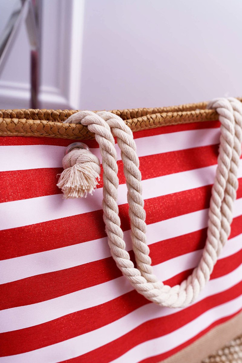 Пляжна велика червона сумочка. Жіноча сумочка