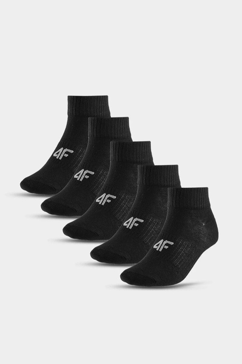 Шкарпетки для хлопчиків 4F Ankle 5-PACK 4FJWAW23USOCM235-20S Чорні