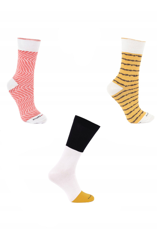 Rainbow Socks Sushi 3 пари Tamago Maki Turnip Salmon